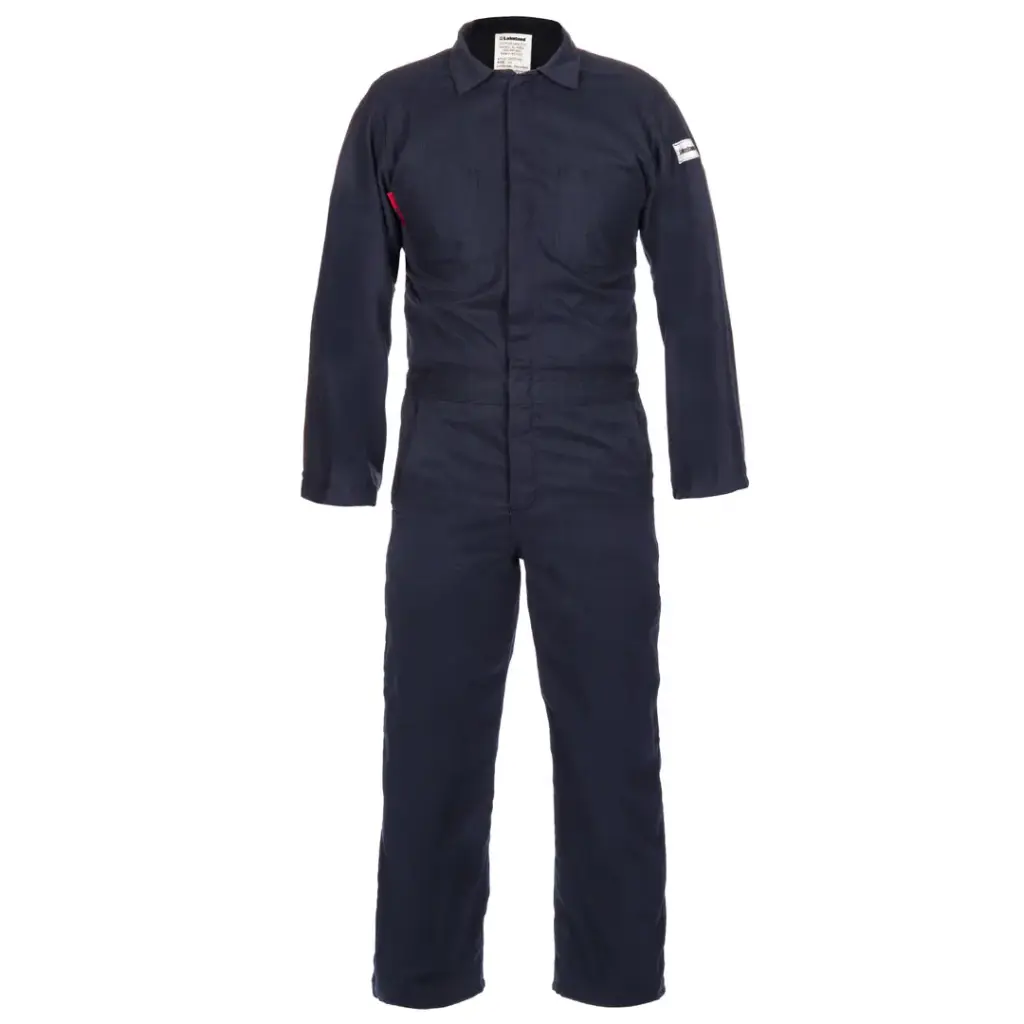 Coverall, FR, Westex® DH Coverall 6.5 oz, FR Coverall, Navy with Reflective Trim.