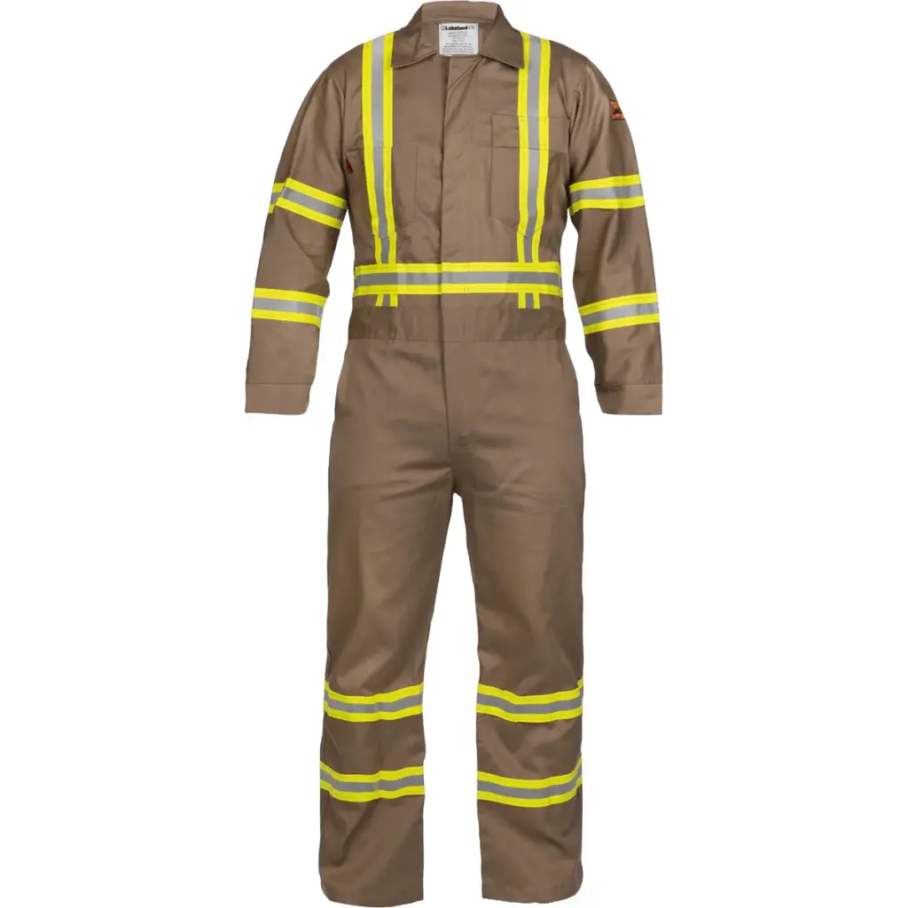 Coverall, FR Coverall with Reflective Tape, For protection against flame. 7 oz 