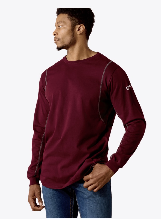 Ariat Men's FR AC Crew Long Sleeve T Shirt