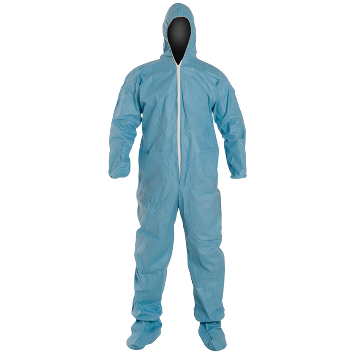DuPont ProShield 6 SFR Coveralls with Attached Hood, Blue, One Time Use, 25/case.