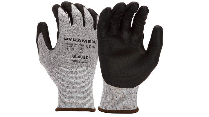GL405C-PAIR Gloves, PU 13g Nylon Liner A3 Cut Value