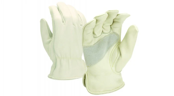 GL2005K-PAIR Gloves, Grain Cowhide Drvr Split Palm Patch