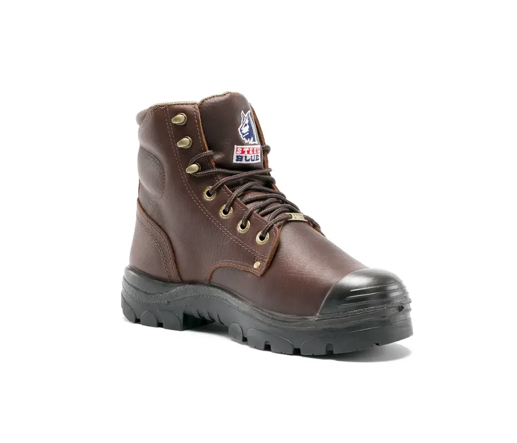 Steel Blue Men's Argyle Boot, Met Bump Cap, Steel Toe, Brown