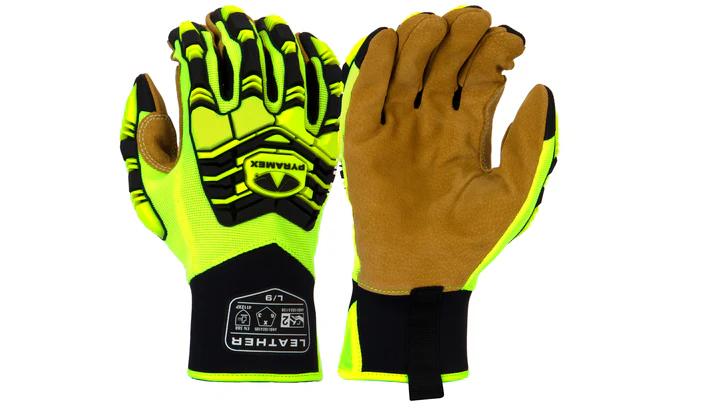 GL805HT-Pair Gloves High Impact TPR Leather Palm