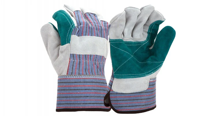 GL1006W-PAIR Gloves, Leather Double Palm Safety Cuff
