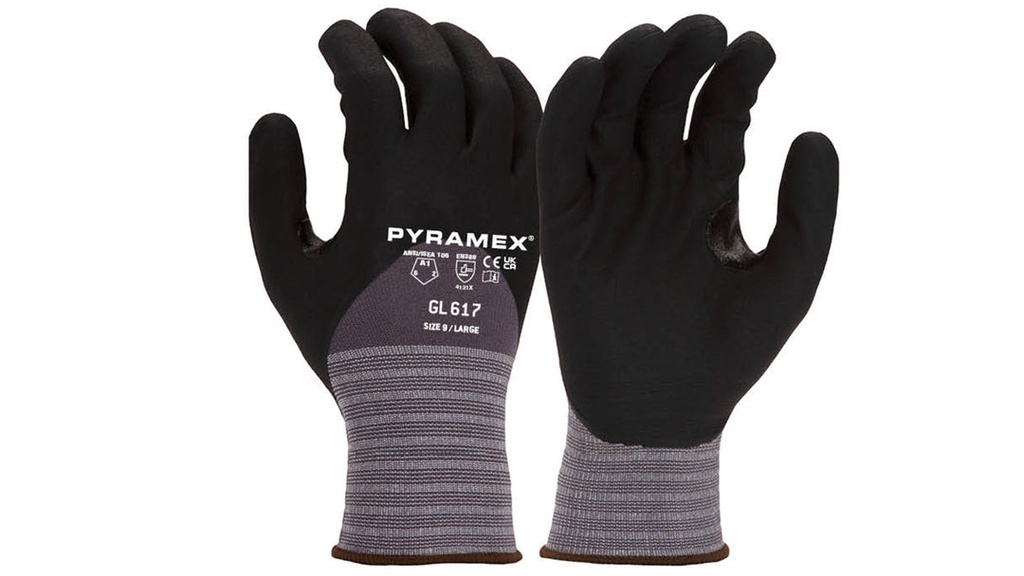 GL617-PAIR Gloves, 3/4 MicroFoam Nitrile 15g Nylon