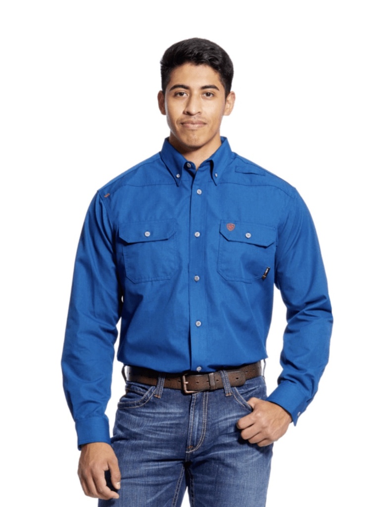 ***Clear Sky Plaid discontinued, Limited stock available***Ariat Men's FR Featherlight Work Shirt