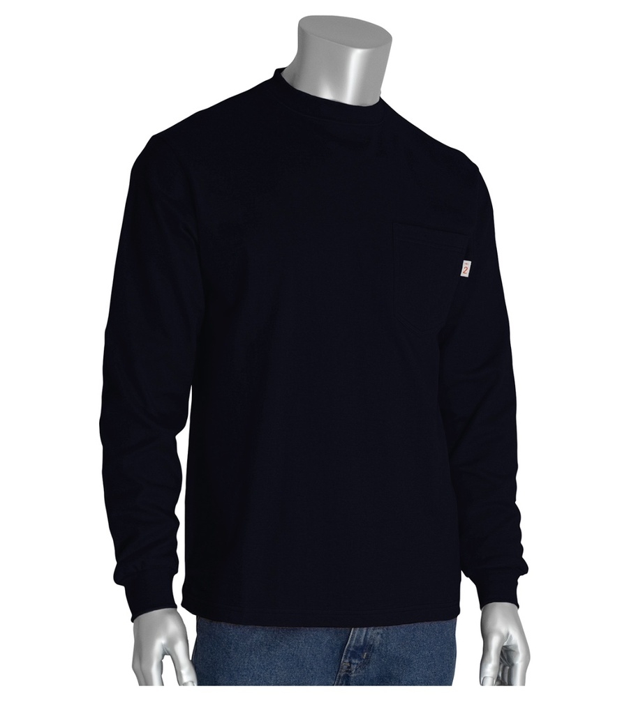 AR/FR Long Sleeve T-Shirt, 10.6 cal 6.5 oz Interlock Cotton