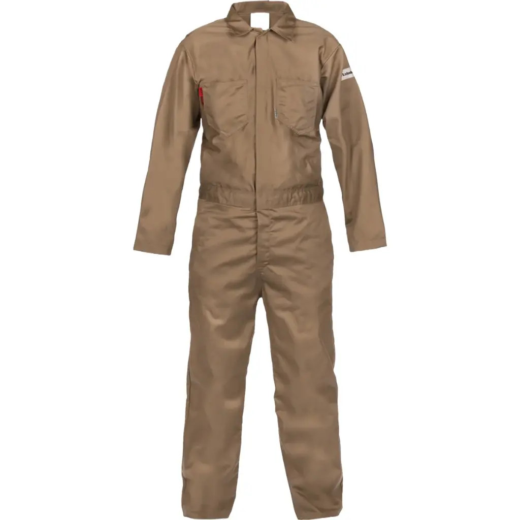 Coverall - Featuring a light weight and dual-certified 7 oz. 100% FR cotton - Variants FRC20 - Tan