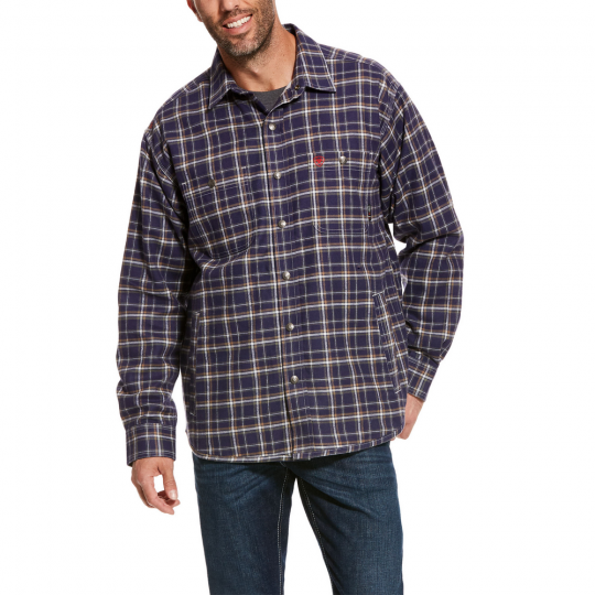 ***Discontinued, Limited quantities*** Ariat Men's FR Monument Plaid Shirt Jacket