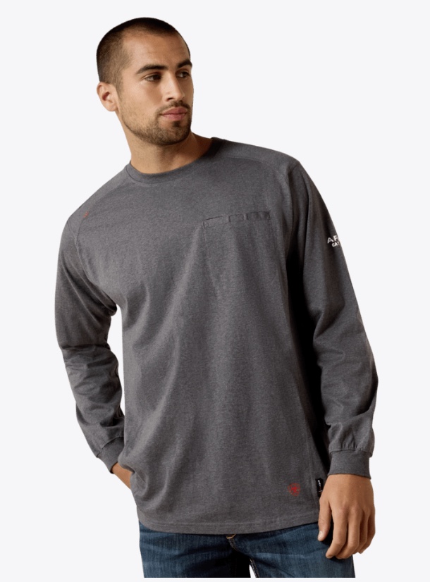 Ariat's Men's FR Air Crew Long Sleeve Work Shirt 