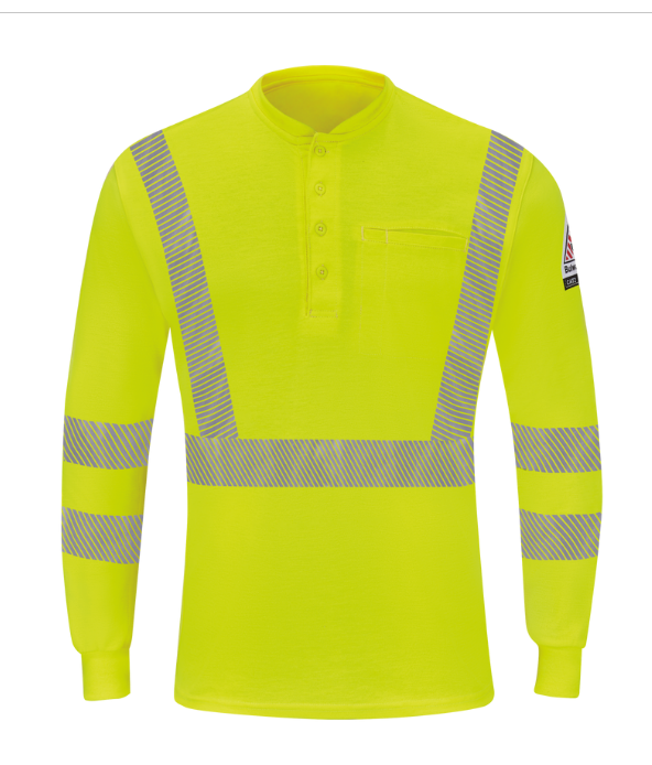 Men's FR Long Hi Vis Lightweight Henley - Variants