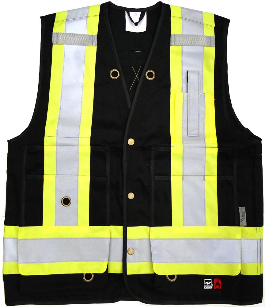 Viking Flame Resistant (FR) Open Road Surveyor's Vest - Black