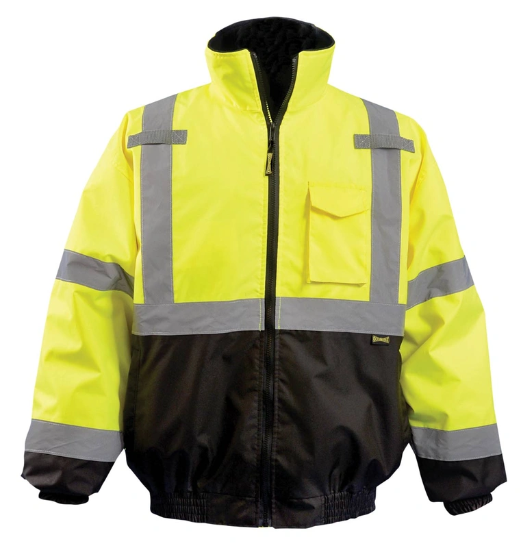 Black Bottom 2-in-1 Bomber Jacket - Hi-Vis Yellow or Orange