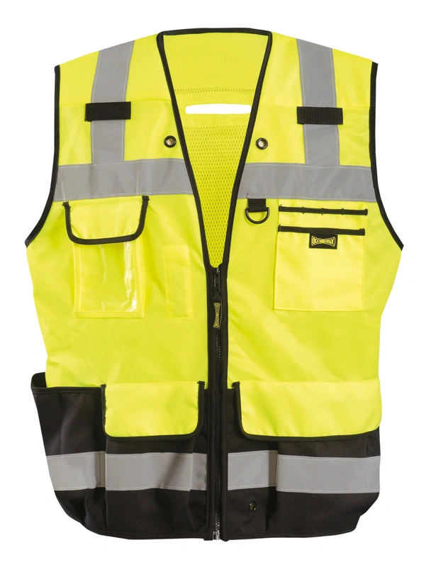 Heavy Duty Black Bottom Surveyor Vest