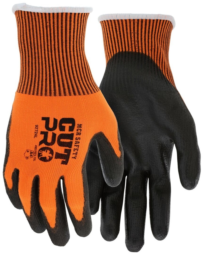 92724 - MCR Safety CutPro® - 13-Gauge Orange HyperMax® Shell - Cut Resistant Work Gloves