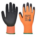 Cut D13 PU Viz-Tex Glove Cut A4,  ABRASION Level 6, PUNCTURE Level 3,  Orange/Black or Yellow/Black