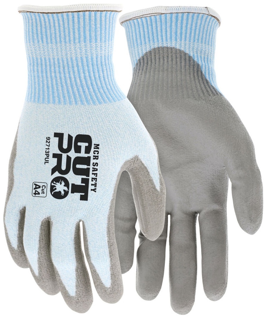 92713PU - MCR Safety CutPro® - 13 Gauge HyperMax® Shell - Cut, Abrasion and Puncture Resistant Work Gloves