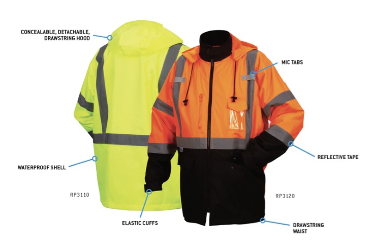 RP31 Series - Class 3, N6on-FR, Hi-Vis Parka - Lime & Orange