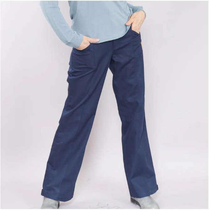 Women's Wide Leg FR Pant - Pageant Blue & Doe