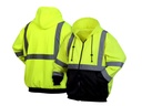 *Jacket, Hi-Vis Lime Zipper Sweatshirt with Black Bottom - Variants