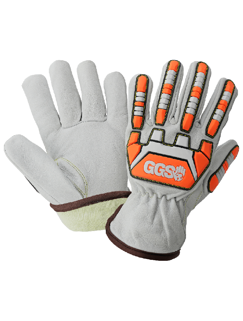 CIA7000 - PAIR, Cut 6 and Impact 2 Resistant Goatskin Leather Drivers Gloves with Heat Resistant Aralene® Liner