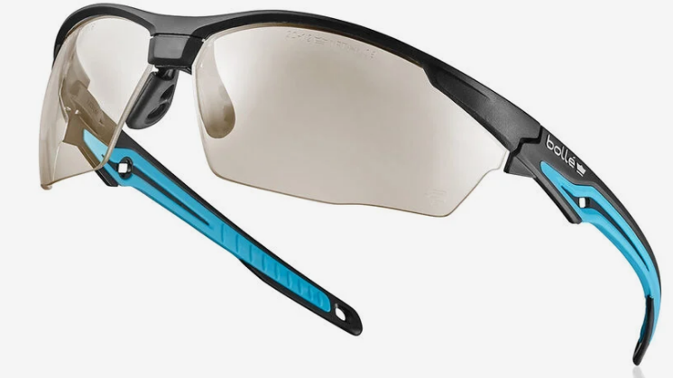 TRYON Safety Glasses, CSP Lens, Polycarbonate, Blue/Black