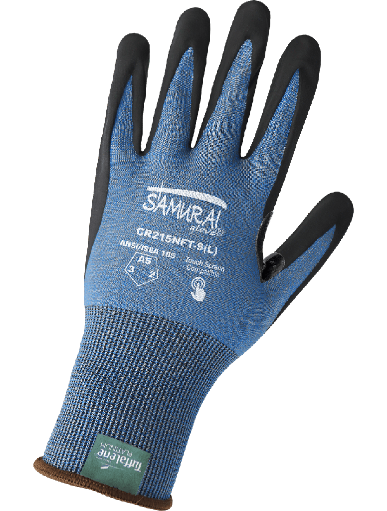 Samurai Glove® Cut Resistant 21-Gauge Tuffalene® Platinum Reinforced Gloves with Touchscreen Fingers - 