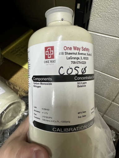 [CG-CO50] Calibration Gas,50ppm, CO bal Nitrogen-116L