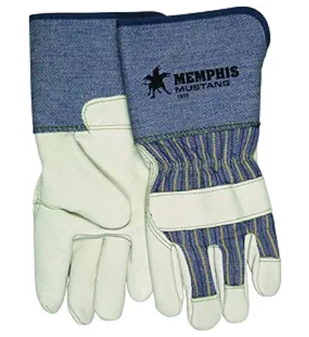 [1936-XL] Gloves, mustang, leather, black