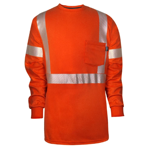 [D-C54VRLSPCX2-XL] T-Shirt, FR Vizable LS, Orange CSA Z96 Class 2 - Fabric Discontinued