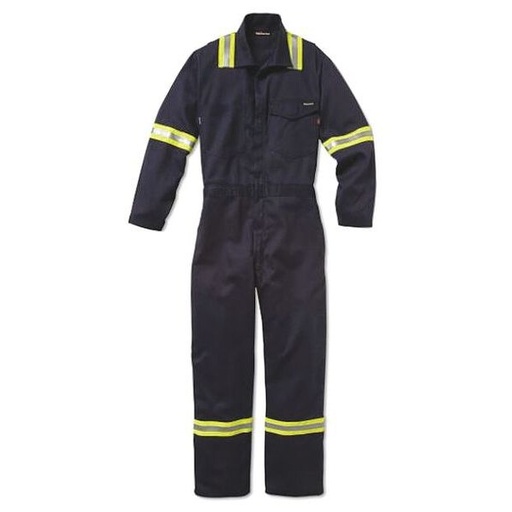 [1897NB-48R] Coveralls, FR, Navy, w/ reflective striping