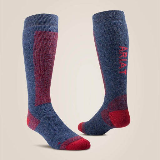 [10037886] SOCKS, ARIATTEK MERINO NAVY/RED