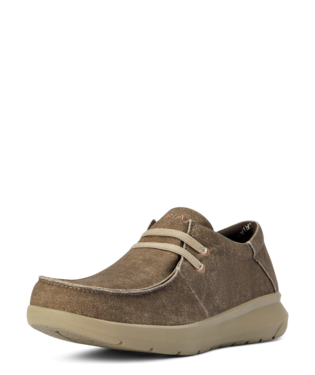 [10038389] SHOES, MNS HILO STRETCH BROWN CANVAS
