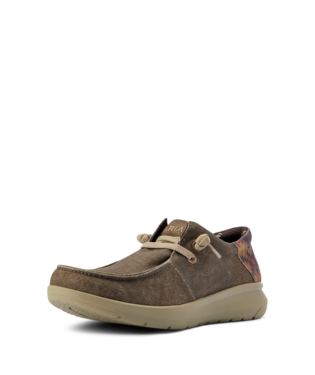 [10040445] SHOES, MNS HILO DARK TAN/RUST SOUTHWEST PRINT