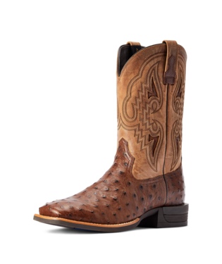 [10042475] BOOTS, MNS DAGGER DARK TABAC FULL QUILL OSTRICH/TNN