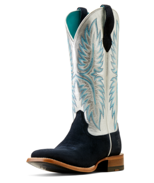 [10051026] BOOTS, WMS FRONTIER CALAMITY JANE POLO BLUE ROUGHOUT/ES