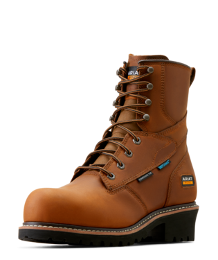 [10050840] BOOTS, MNS LOGGER SHOCK SHIELD H2O CT COPPER BROWN