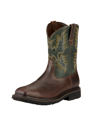 [10017434] BOOTS, MNS SIERRA WIDE SQUARE BROWN/GREEN ST