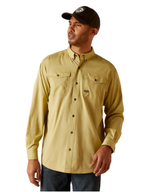 [10049007] MNS REBAR MD TGH VTTK LONG SLEEVE WORK SHIRT PEATMOSS HEATHER