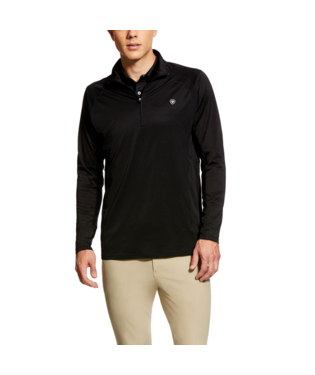 [10030353] MNS SUNSTOPPER 1/4 ZIP LONG SLEEVE BASELAYER BLACK