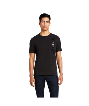 [10039192] MNS VERTICAL LOGO SHORT SLEEVE T SHIRT BLACK