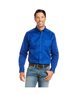 [10034225] MNS SOLID TWILL FTD LONG SLEEVE SHIRT ULTRAMARINE