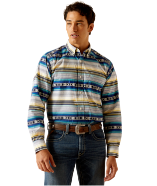 [10048385] MNS PETER FTD LONG SLEEVE SHIRT BLUE