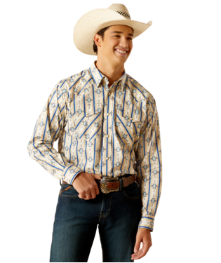 [10048540] MNS PRESTON SNP LONG SLEEVE SHIRT WHITE