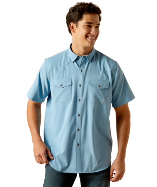 [10051381] MNS VENTTEK WESTERN FTD SHORT SLEEVE SHIRT BLUE DAWN