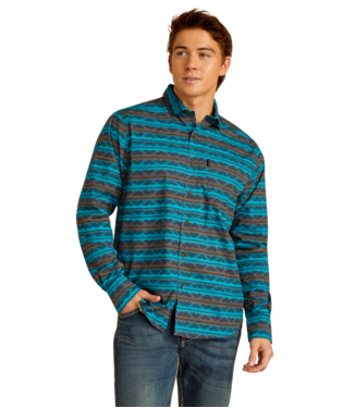 [10052306] MNS MADISON MDRN LONG SLEEVE SHIRT TURQUOISE