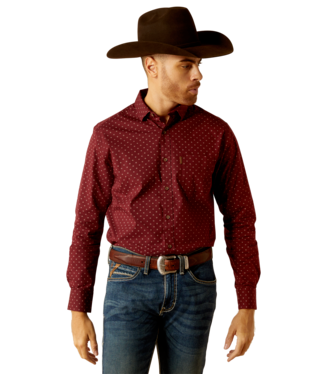 [10052313] MNS MCKINLEY MDRN LONG SLEEVE SHIRT MAROON BANNER