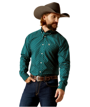 [10052382] MNS WF GROVER FTD LONG SLEEVE SHIRT DEEP TEAL