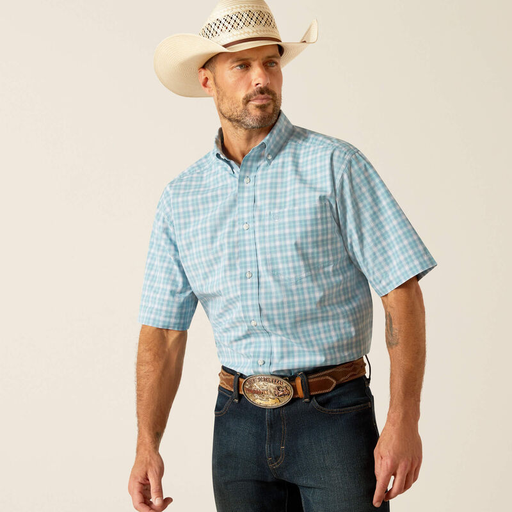 [10052621] MNS RALEIGH SNP LONG SLEEVE SHIRT TEAL